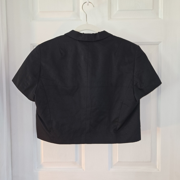 Banana Republic Black Blazer Cropped Suit Jacket - Picture 3 of 7